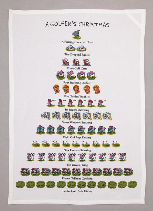 A Golfer's Christmas Kitchen Towel