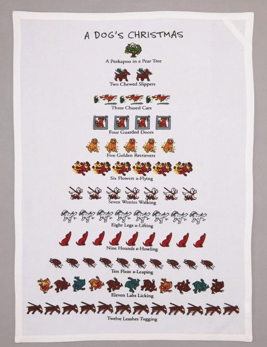 A Dog's Christmas Kitchen Towel