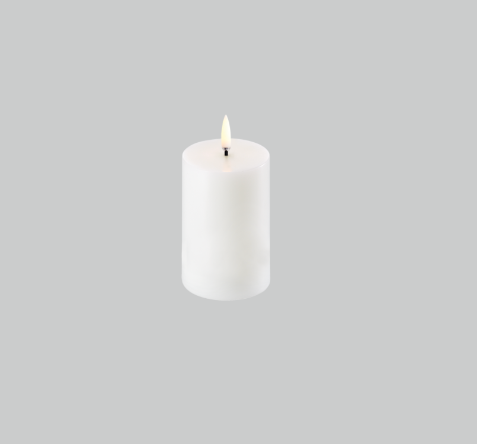 Nordic White LED Mini Pillar Candle - 2 x 3"