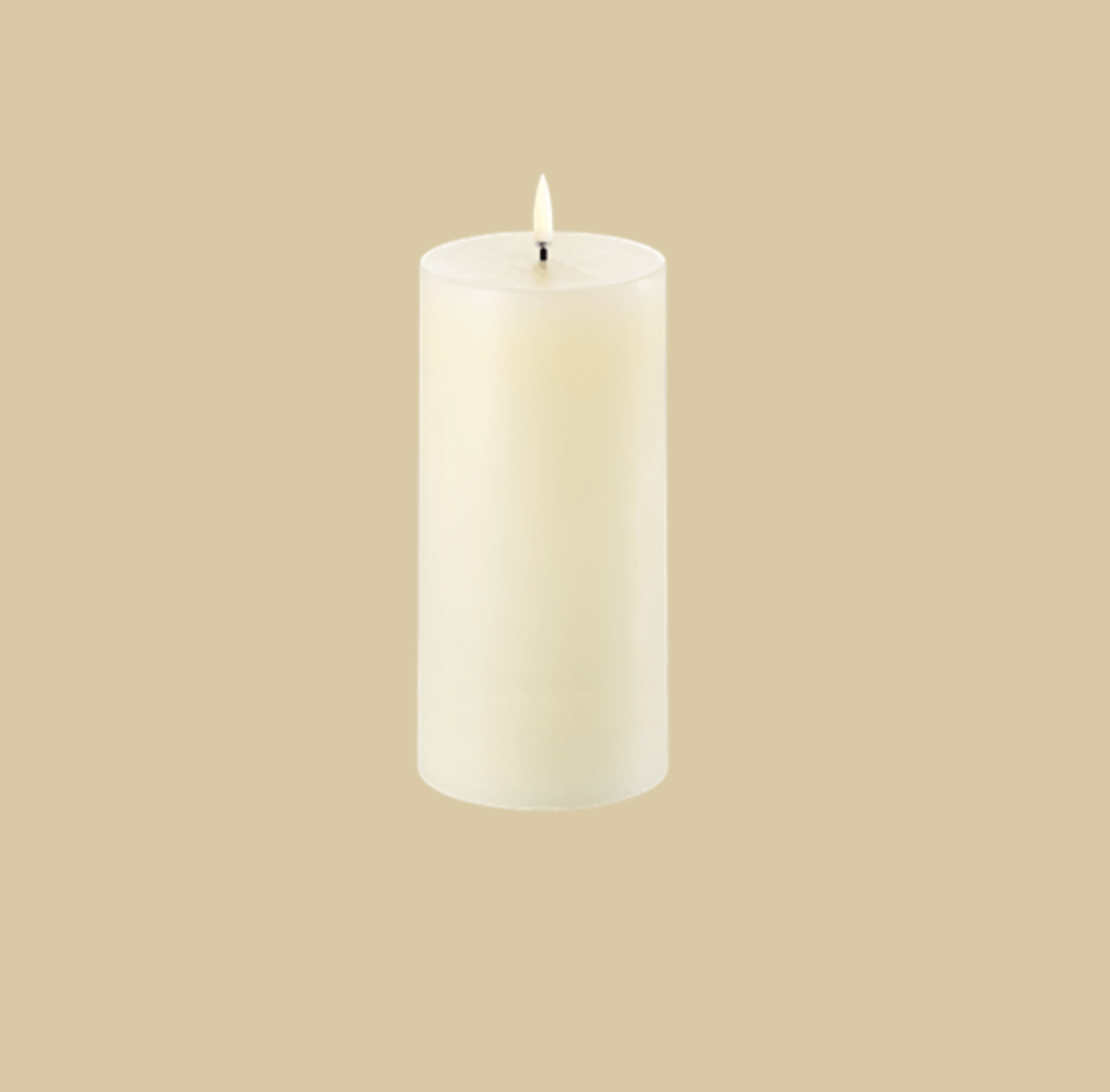 Ivory LED Melted Pillar Candle - 3 x 6"