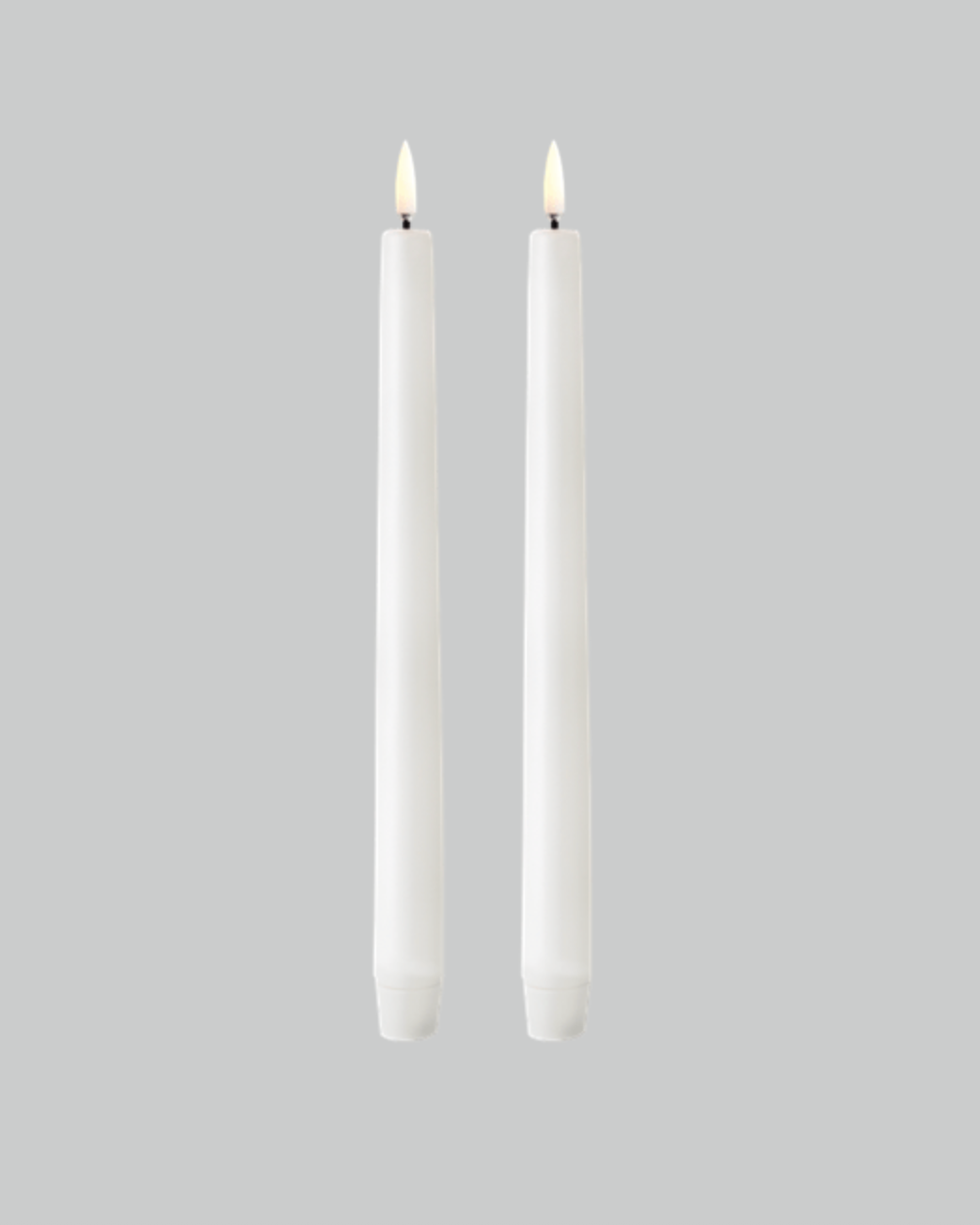 Nordic White Classic Taper Candles - 10" Set of 2