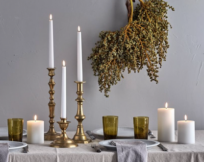 Nordic White LED Melted Pillar Candle - 3 x 6"