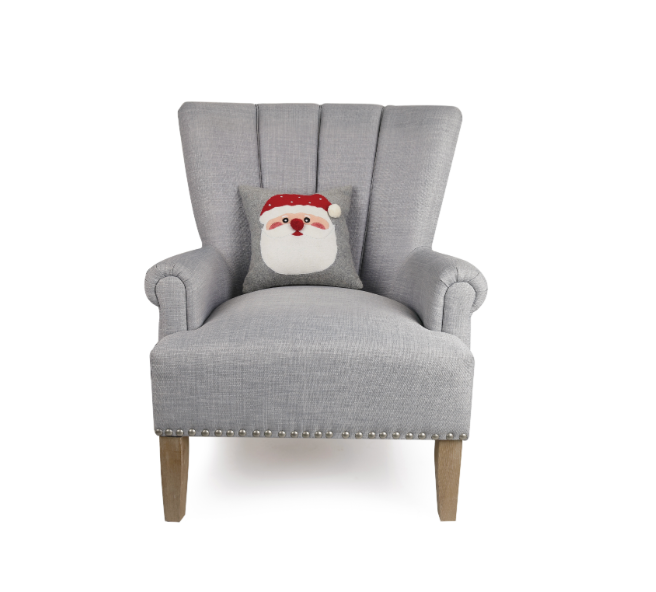 Felt Santa Embroidered Pillow