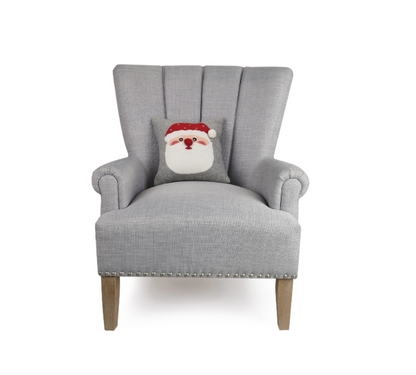 Felt Santa Embroidered Pillow