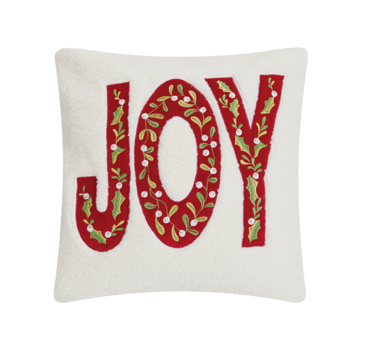 Sherpa Joy Embroidered Pillow