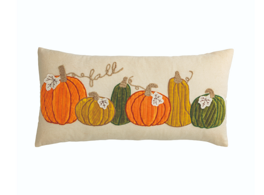 Long Corduroy Pumpkin Pillow