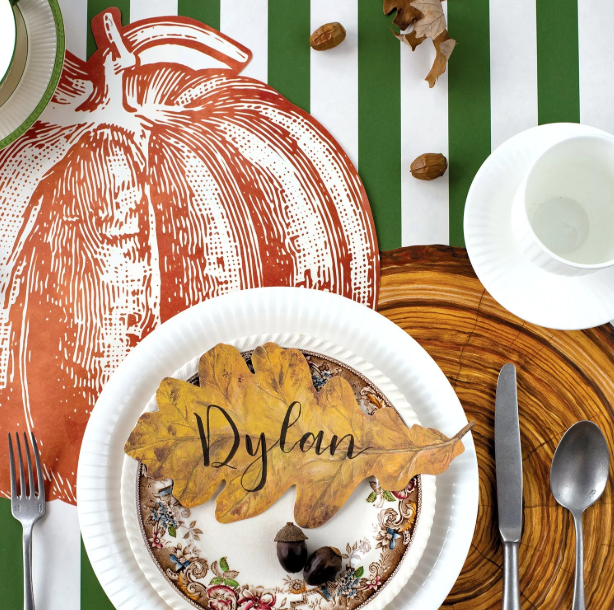Die-cut Pumpkin Placemats - Set of 12