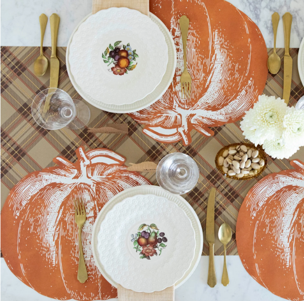 Die-cut Pumpkin Placemats - Set of 12