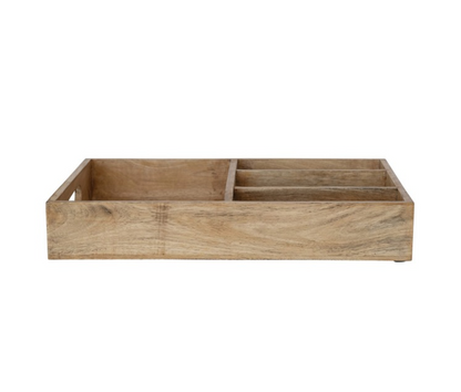 18"L x 3"H Mango Wood Tray