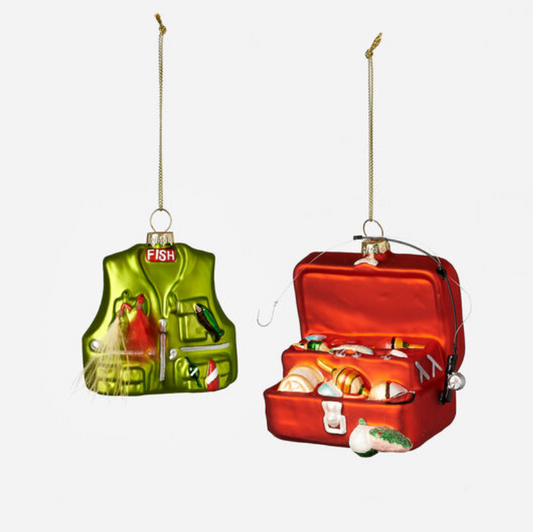 Fishing Glass Ornament