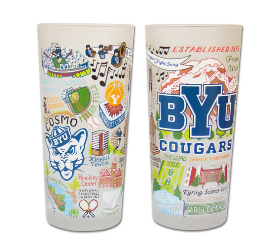 Brigham Young University (BYU) Drinking Glass Set
