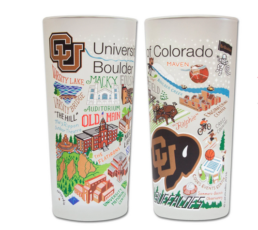 Boulder, University of Colorado Drinking Glass Set