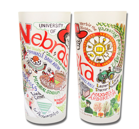 Nebraska, University Drinking Glass Set