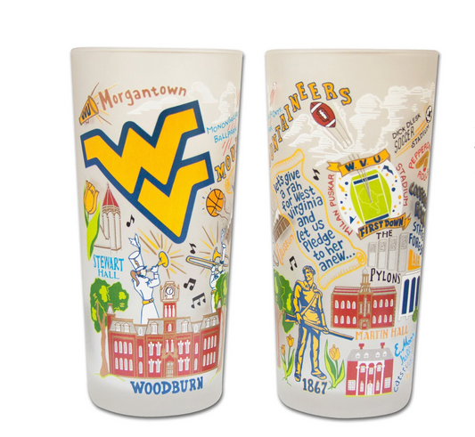 West Virginia University Drinking Glass Set