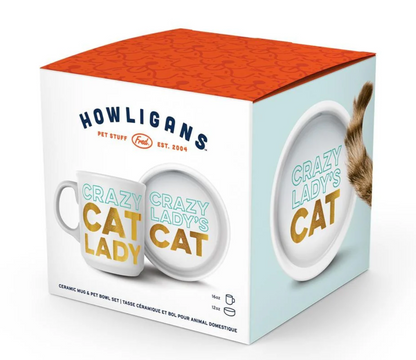 Ceramic Mug & Cat Bowl Set