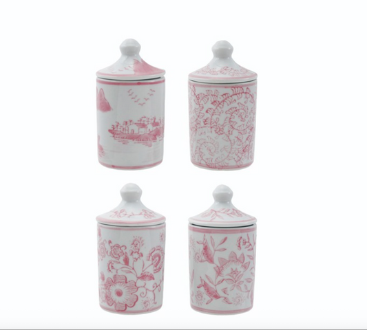 Hand-stamped Spice Jar w Pattern