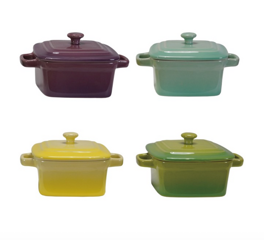 Stoneware Mini Baker with Lid