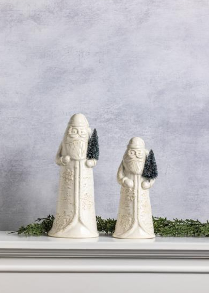 Large White Christmas Santa Sitter