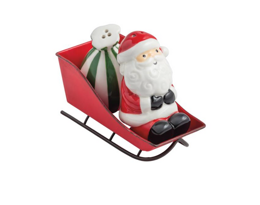 Santa Sleigh Salt & Pepper Set