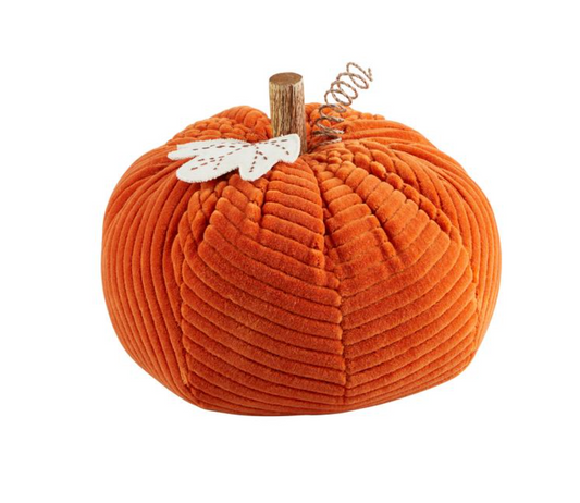Orange Corduroy Pumpkin Sitter