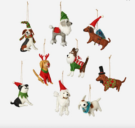Dog Ornament - 9 Assorted