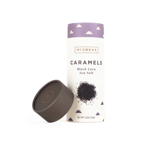 Black Lava Sea Salt Tube of Caramels