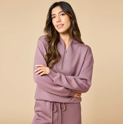 Vintage DreamTech Terry 1/4 Zip with Jogger - Driftwood