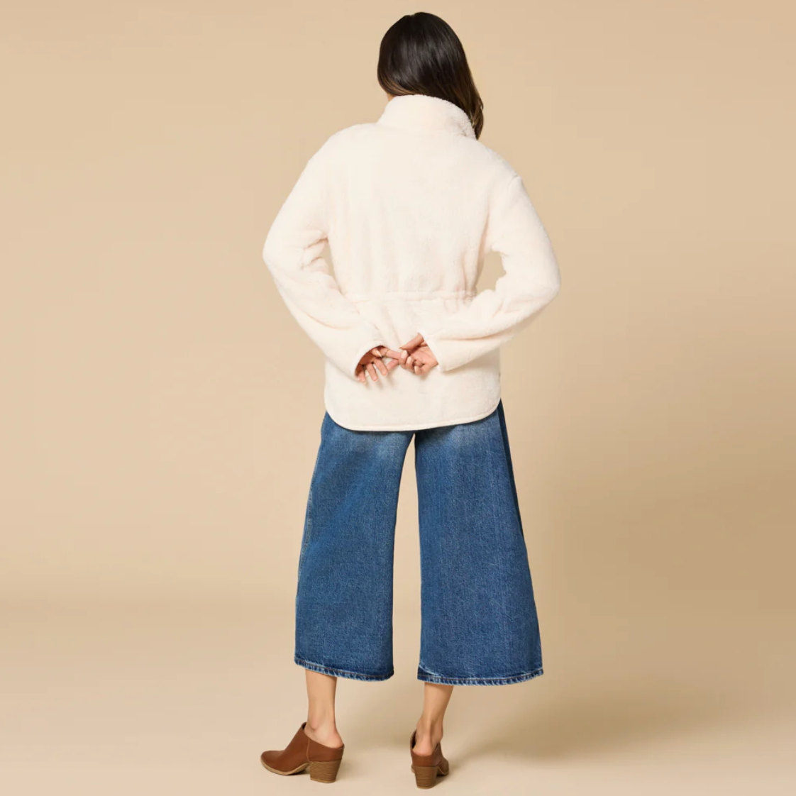 Dream Plush Zip Jacket - Almond
