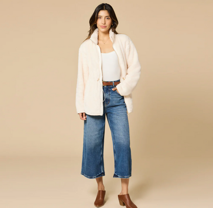 Dream Plush Zip Jacket - Almond