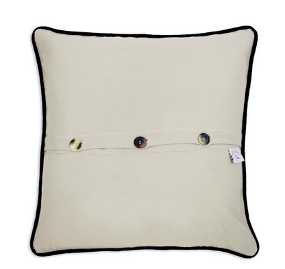 Ski Tahoe Hand-Embroidered Pillow