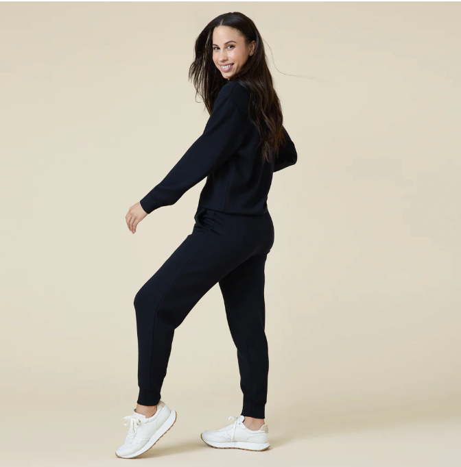 Vintage DreamTech Terry 1/4 Zip with Jogger - Black