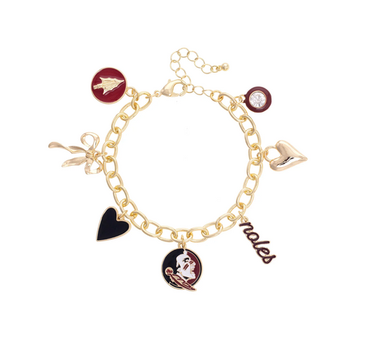 Florida State Seminoles Enamel Icons Charm Bracelet
