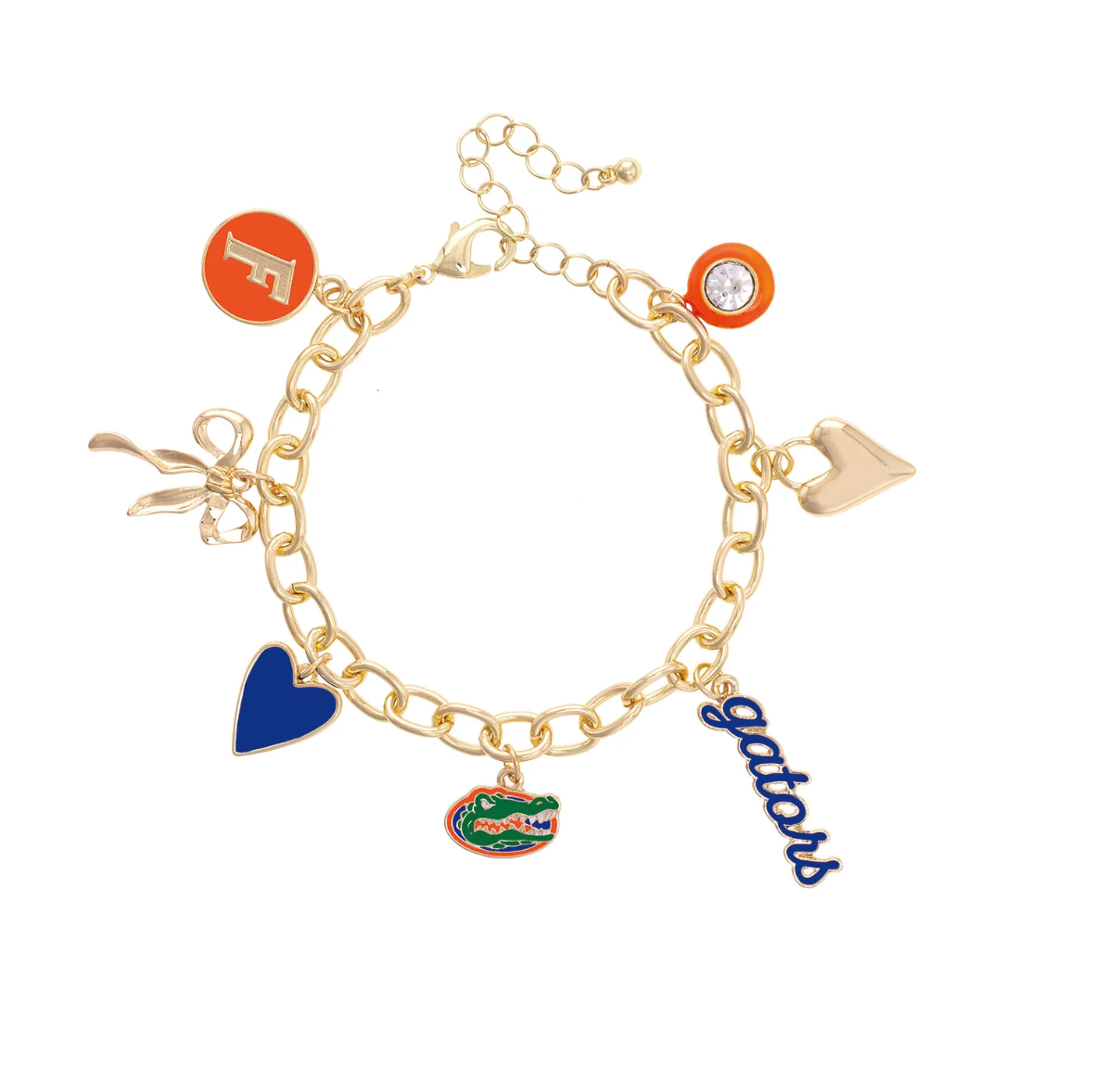 Florida Gators Enamel Icons Charm Bracelet
