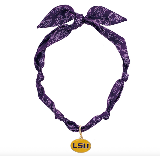 LSU Tigers Logo Bandana Scarf Necklace