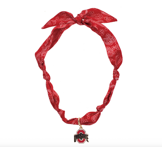 Ohio State Buckeyes Logo Bandana Scarf Necklace