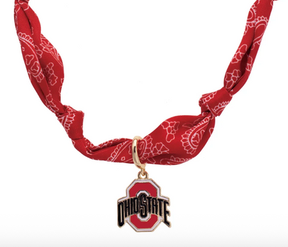 Ohio State Buckeyes Logo Bandana Scarf Necklace