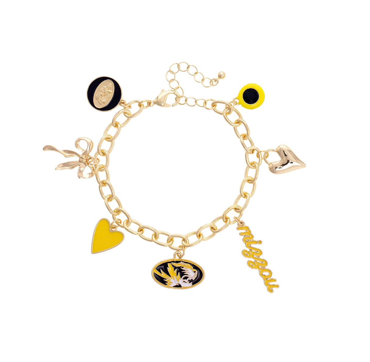 Missouri Tigers Enamel Icons Charm Bracelet