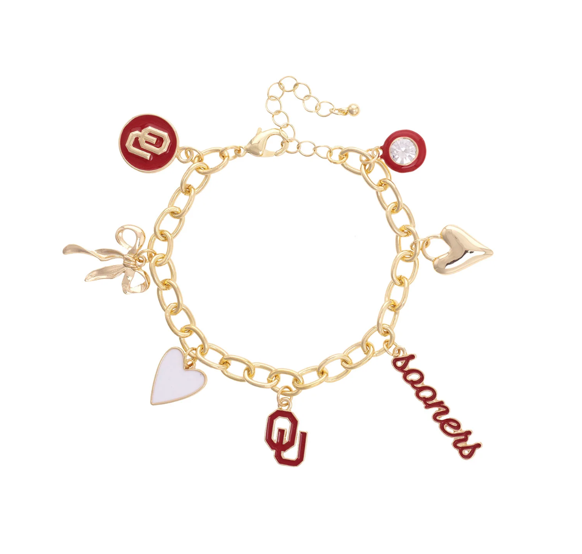 Oklahoma Sooners Enamel Icons Charm Bracelet