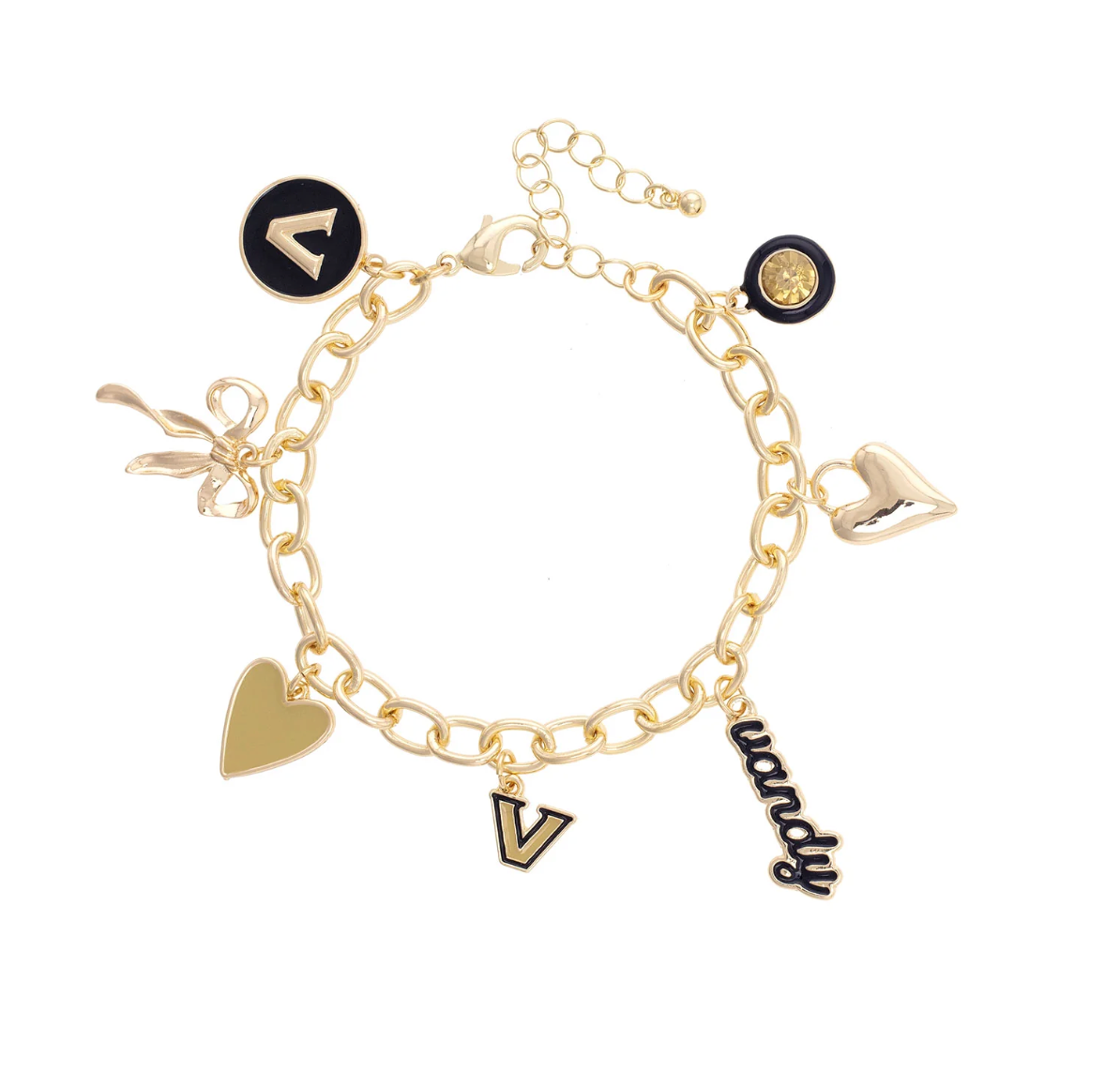 Vanderbilt Commodores Enamel Icons Charm Bracelet