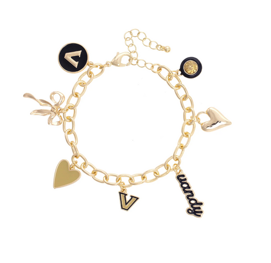 Vanderbilt Commodores Enamel Icons Charm Bracelet