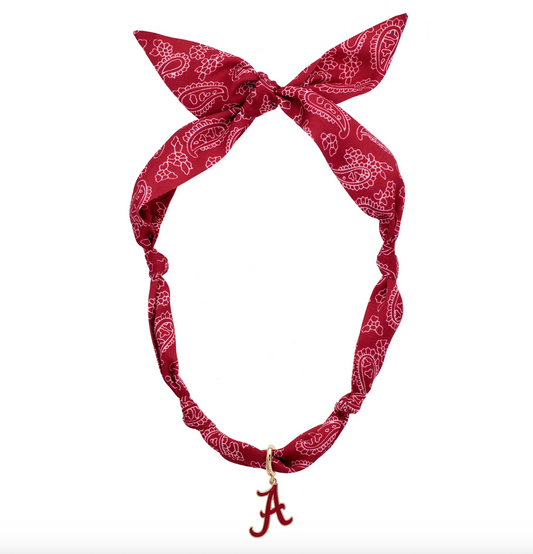 Alabama Crimson Tide Logo Bandana Scarf Necklace