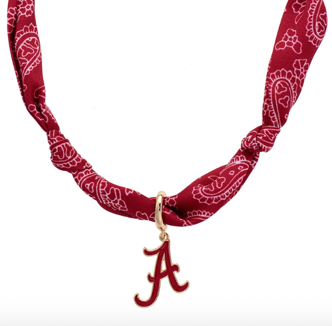 Alabama Crimson Tide Logo Bandana Scarf Necklace