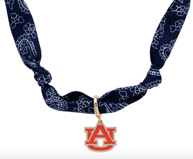 Auburn Tigers Logo Bandana Scarf Necklace