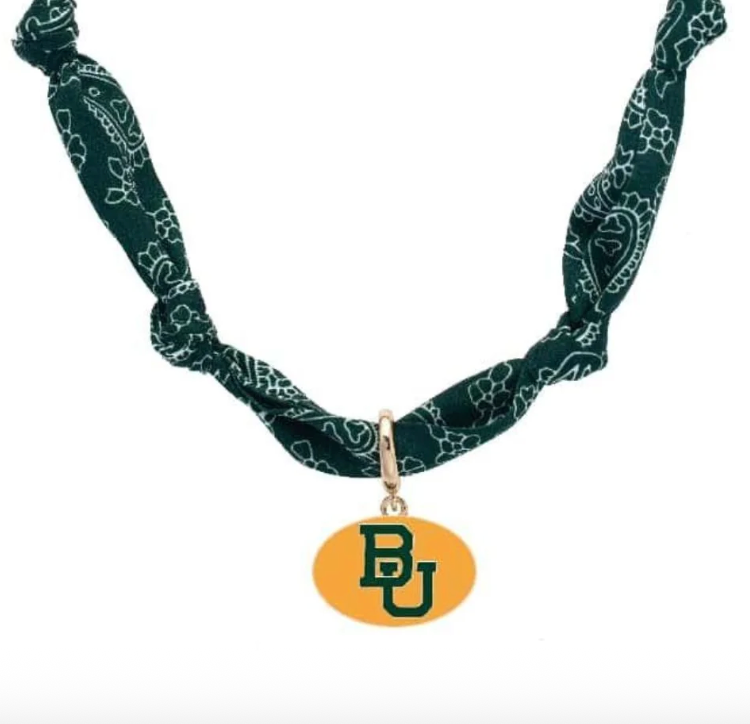 Baylor Bears Logo Bandana Scarf Necklace