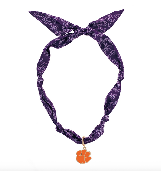 Clemson Tigers Logo Bandana Scarf Necklace