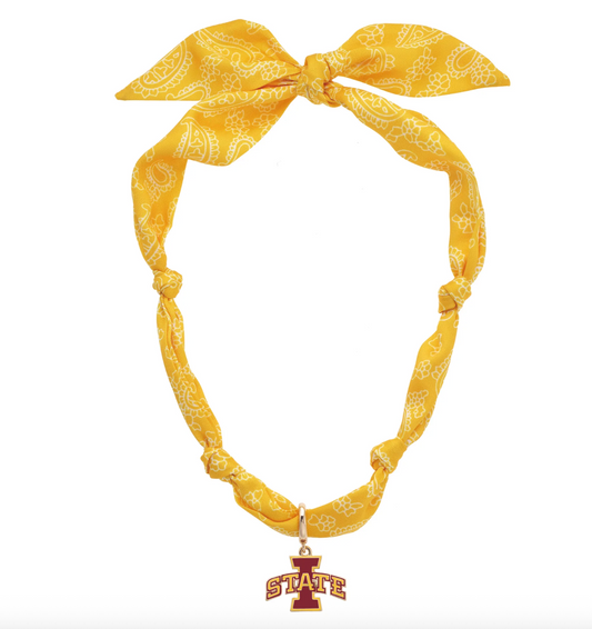 Iowa State Cyclones Logo Bandana Scarf Necklace
