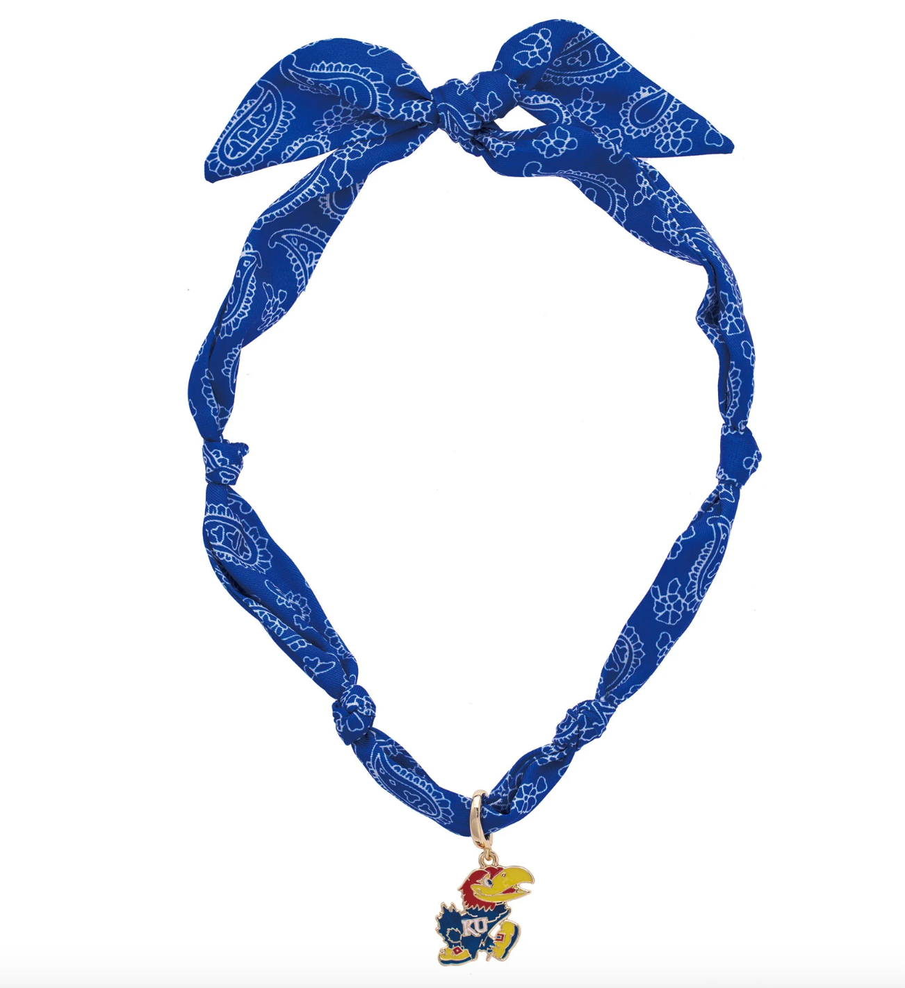 Kansas Jayhawks Logo Bandana Scarf Necklace