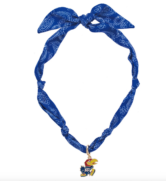 Kansas Jayhawks Logo Bandana Scarf Necklace