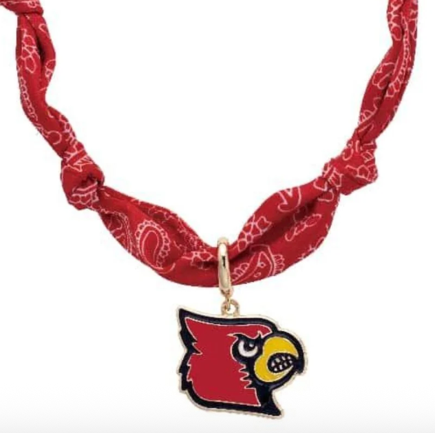 Louisville Cardinals Logo Bandana Scarf Necklace