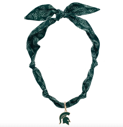 Michigan State Spartans Logo Bandana Scarf Necklace